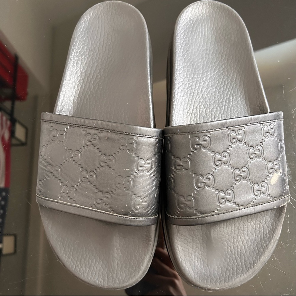 Gucci Black Rubber Sole sandals